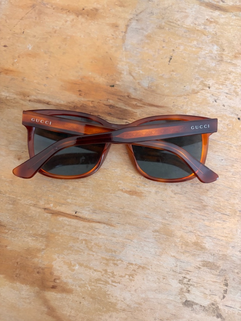 Gucci Men’s Tortoiseshell Sunglasses - Amber Brown Frame with Dark Lenses